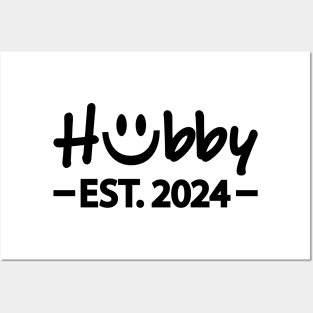 Hubby EST. 2024 artistic design Posters and Art